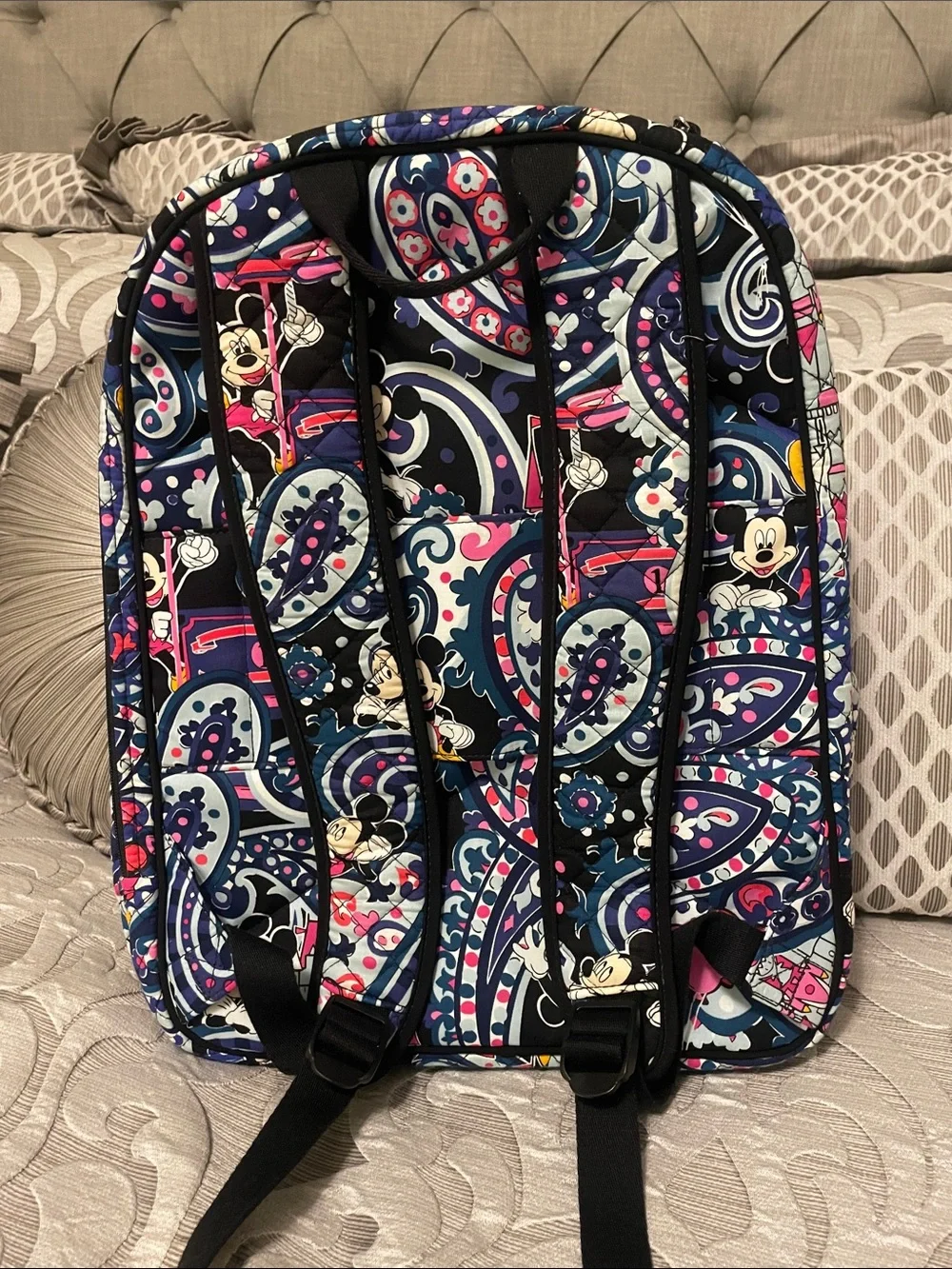 Worn Once Vera Bradley Mickey’s Whimsical Paisley Campus Backpack